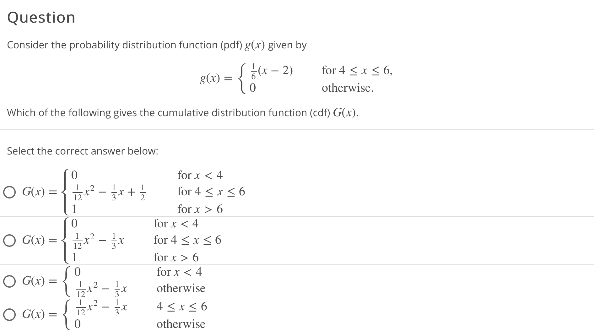 Solved Consider The Probability Distribution Function (pdf) | Chegg.com