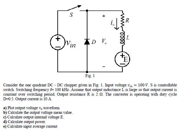 Solved S R Www 0000 L In Td Dv E Fig 1 Consider The On Chegg Com