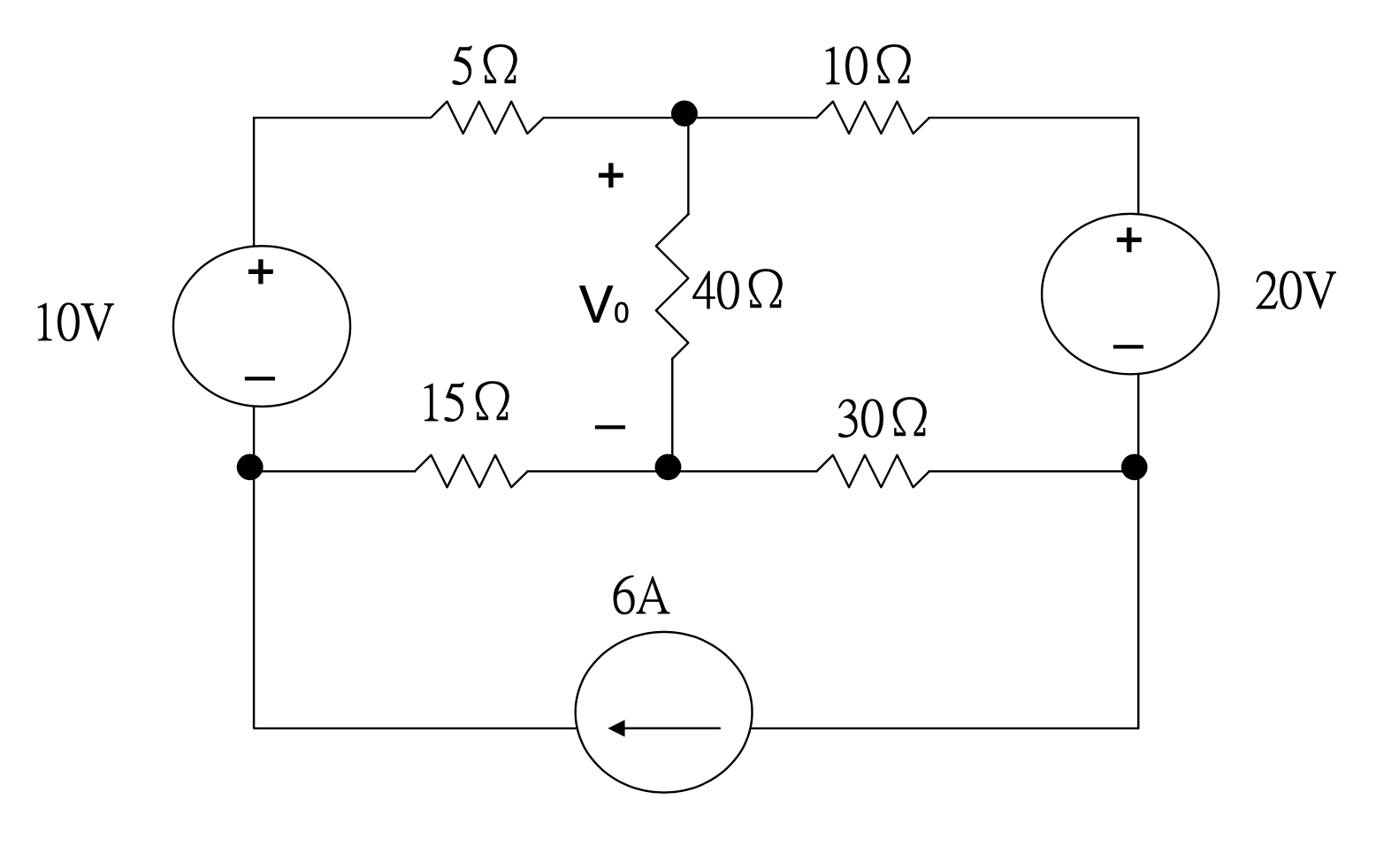 Solved Using superposition theorem, find the voltage in the | Chegg.com