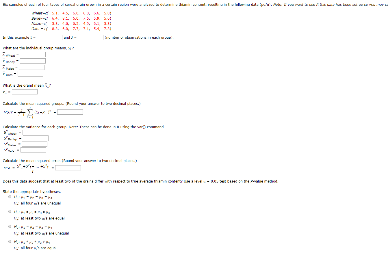 solved-six-samples-of-each-of-four-types-of-cereal-grain-chegg