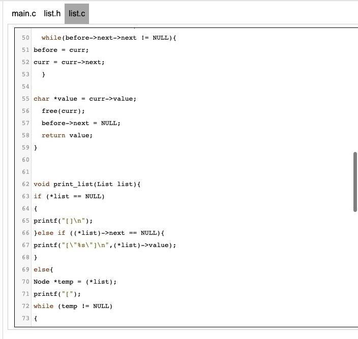 Implement a Linked List in C. This is part 10 in a | Chegg.com