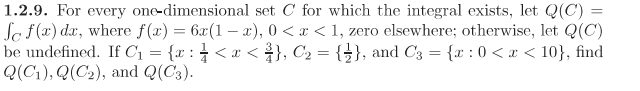 Solved 1.2.9. For every one-dimensional set C for which the | Chegg.com