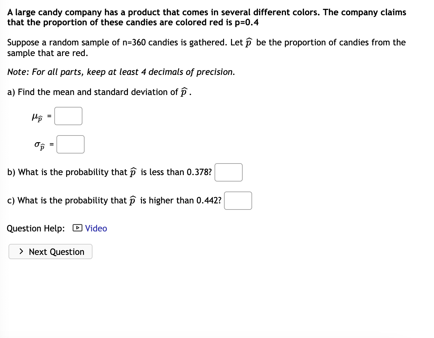 Solved A large candy company has a product that comes in | Chegg.com