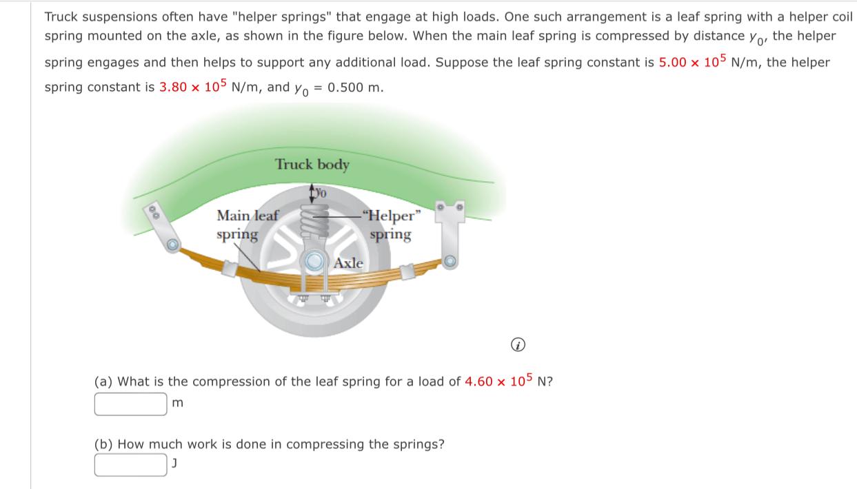 Solved Truck suspensions often have 