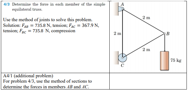 Solved PLEASE READ: Only answer problem A4/1. I am | Chegg.com