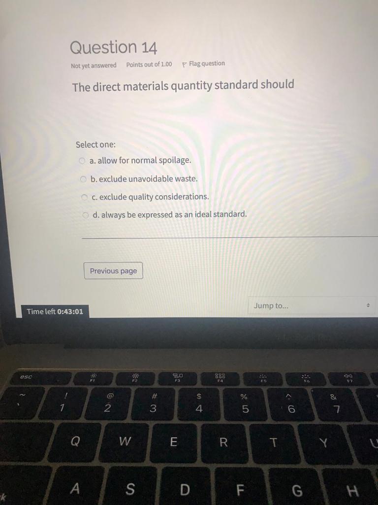 Solved Question 14 Not yet answered Points out of 1.00 p | Chegg.com