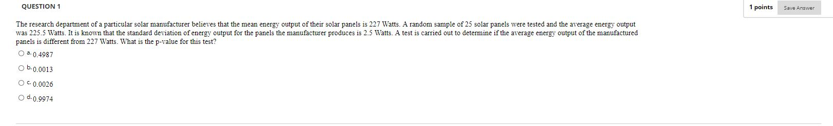 Solved 1 points Save Answer QUESTION 1 The research | Chegg.com