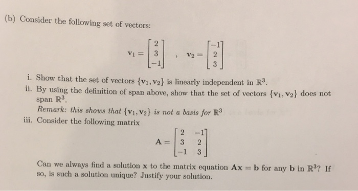 Solved 4. Suppose we have a vector space V, and a set of | Chegg.com