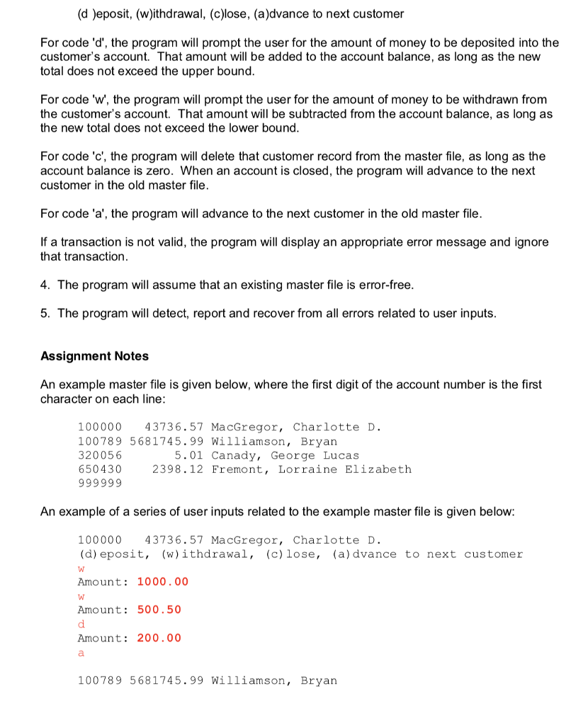 Solved Bank Accounts Assignment Overview This assignment | Chegg.com