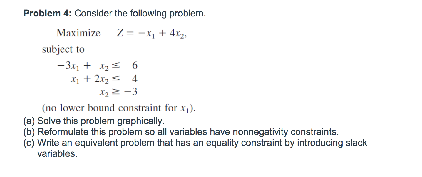 Solved (a) Solve This Problem Graphically. (b) Reformulate | Chegg.com