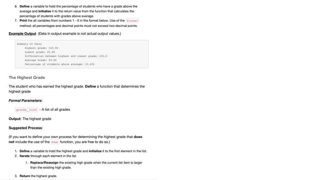 Solved Print the basic stats Define a function called | Chegg.com
