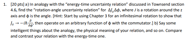 Solved [20 pts] a) In analogy with the 