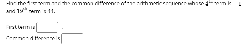 Solved Find the first term and the common difference of the | Chegg.com
