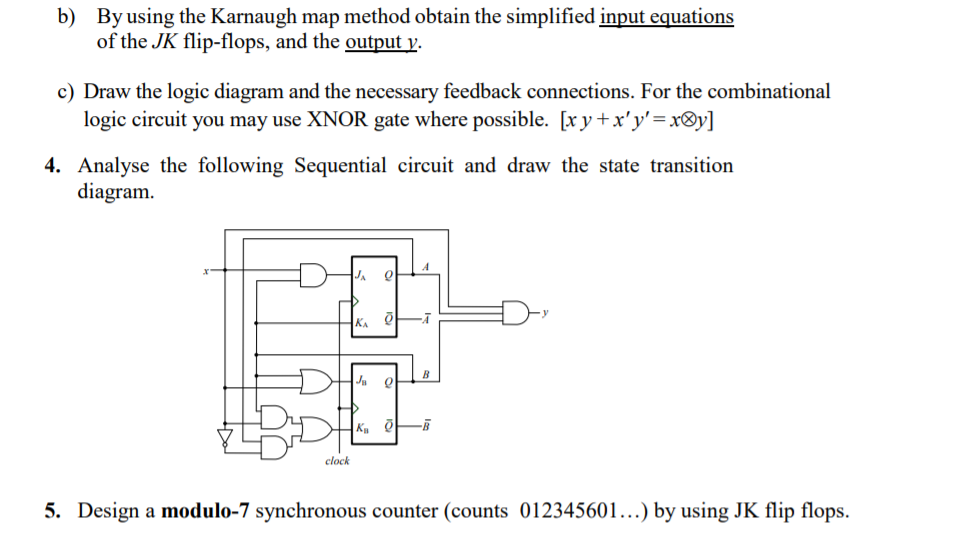 Solved ; 1. A sequential circuit with two D flip-flops A and | Chegg.com