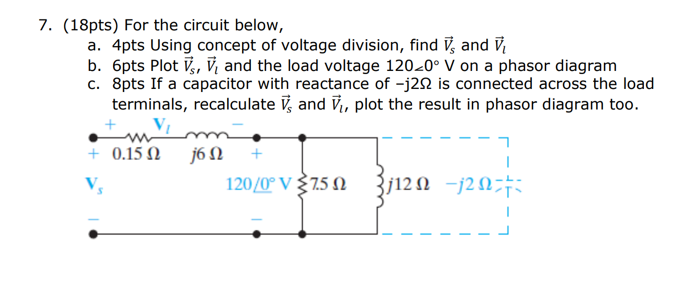 Solved 7 18pts For The Circuit Below A 4pts Using Co Chegg Com