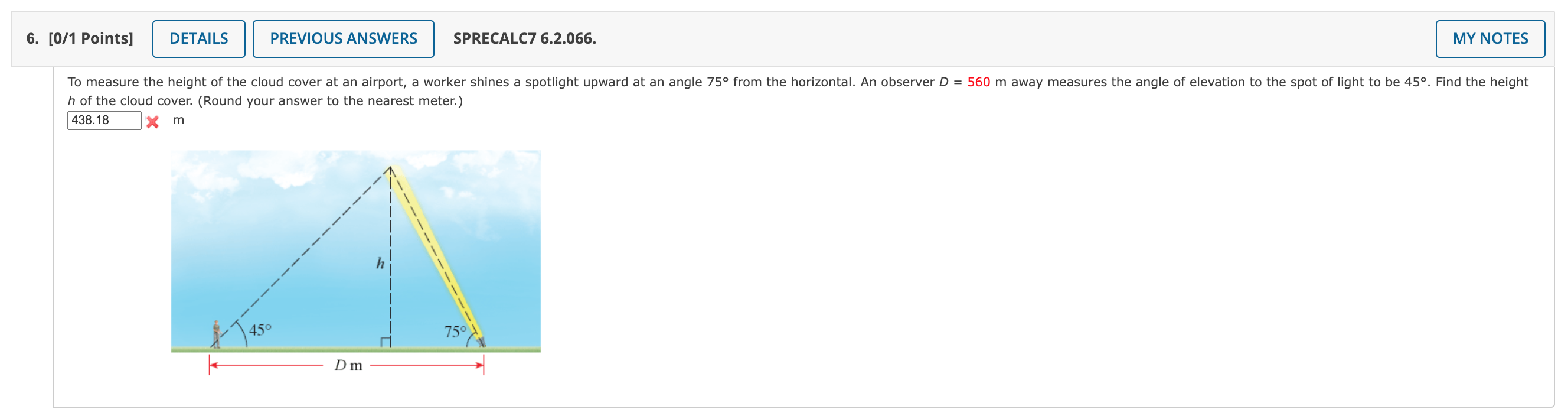 Cloud Coverage In My Area Solved 6. [0/1 Points] Details Previous Answers Sprecalc7 | Chegg.com