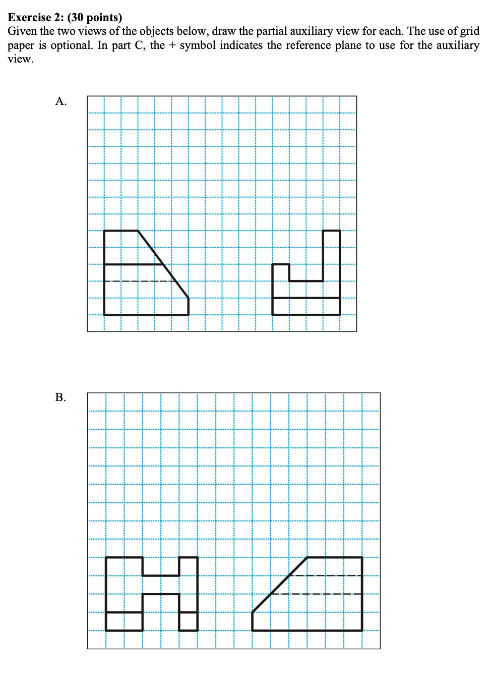 Solved Exercise 2: (30 points) Given the two views of the | Chegg.com