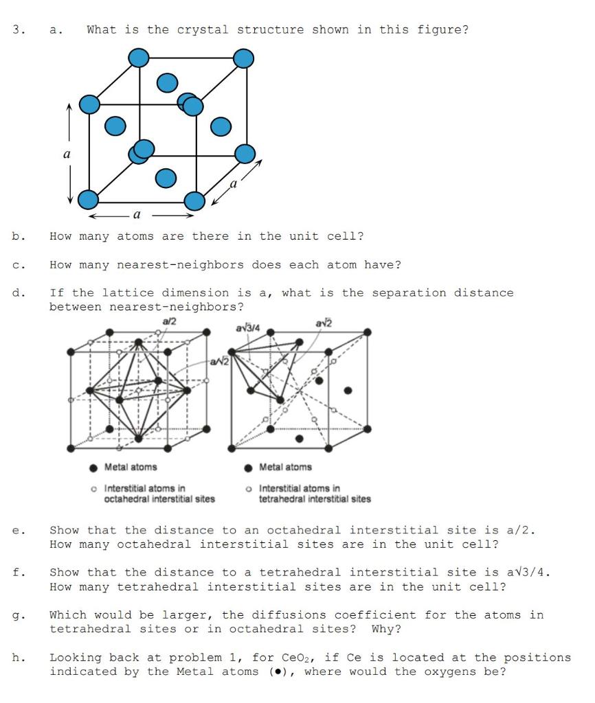 Solved 3. A. What Is The Crystal Structure Shown In This | Chegg.com