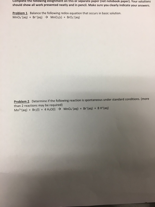 Solved Complete the following assignment on this or separate | Chegg.com