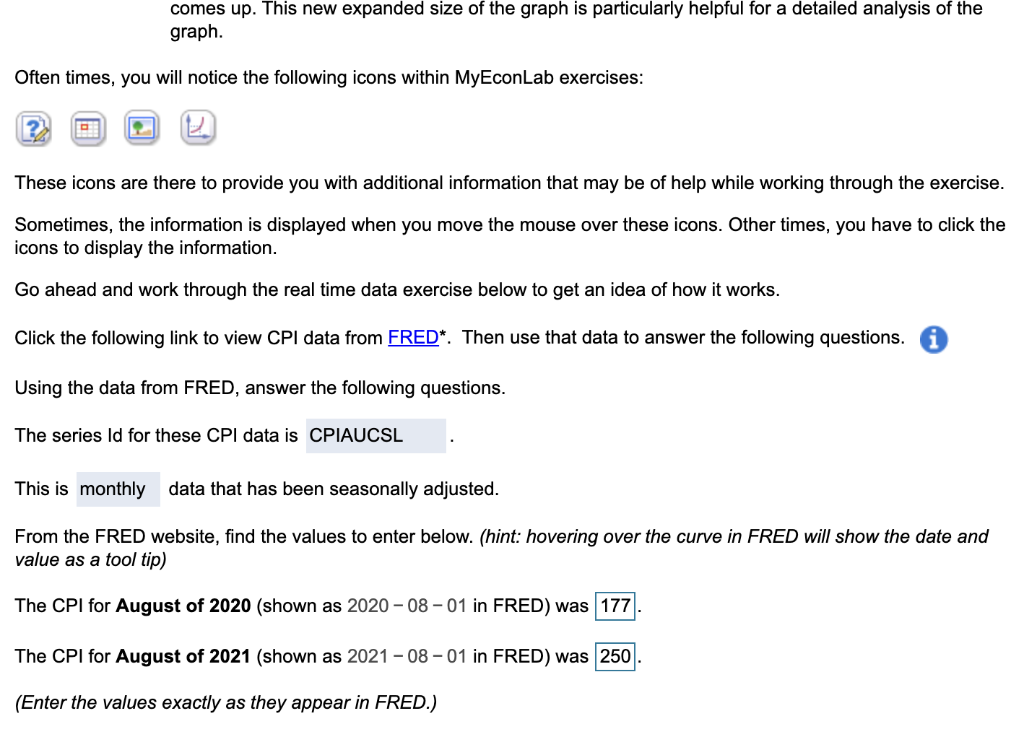 Solved U.S. CPI Data RealTime Data Analysis Exercise This