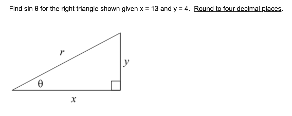 Solved Find tan e for the right triangle shown given x = 14 | Chegg.com