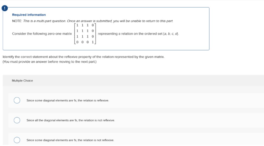 Solved Required information NOTE: This is a multi-part