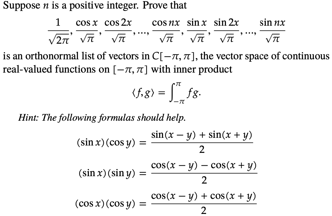 Solved Suppose n is a positive integer. Prove that | Chegg.com