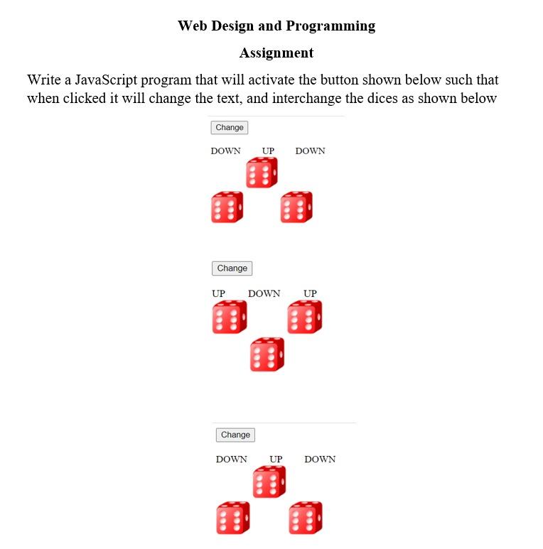 Solved Web Design and Programming Assignment Write a | Chegg.com