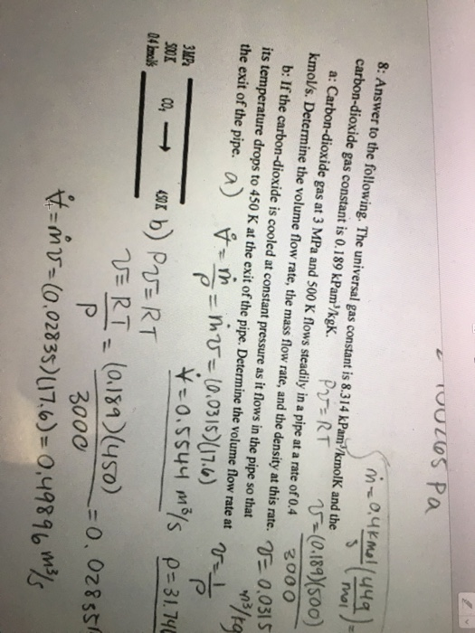 Solved 8: Answer to the following. The universal gas | Chegg.com