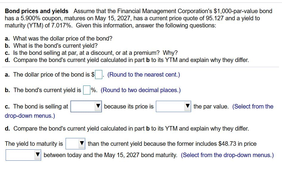 solved-c-the-bond-is-selling-at-a-par-premium-or-chegg