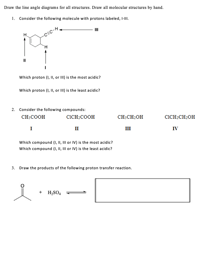 Solved Draw The Line Angle Diagrams For All Structures. Draw | Chegg.com