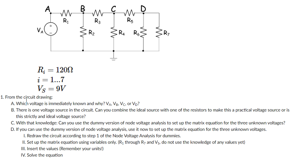 Solved A W W C Ri R3 R5 R2 Ra R7 Ri 112 I 1 7 Vs Chegg Com