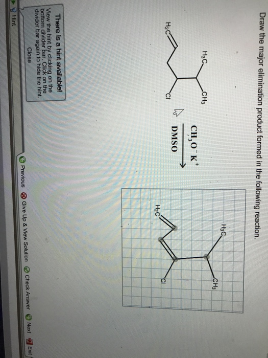 Solved Draw the major elimination product formed in the