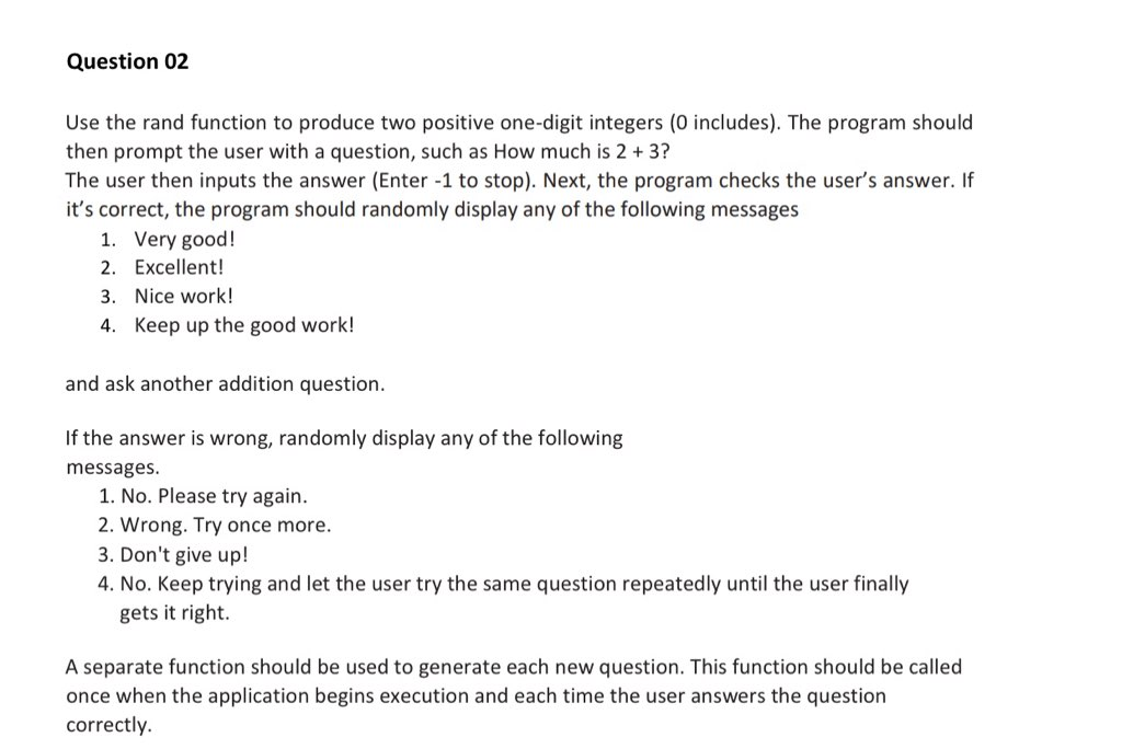 Solved Question 02 Use the rand function to produce two | Chegg.com