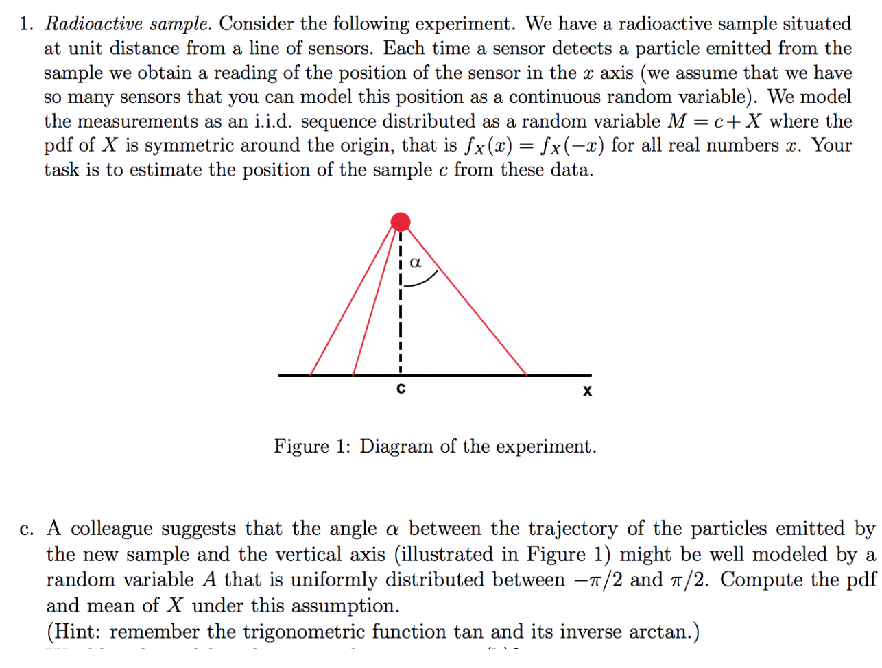 Radioactive Sampling 1. Radioactive sample. Consider the following | Chegg.com