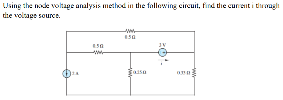 Solved Using The Node Voltage Analysis Method In The | Chegg.com