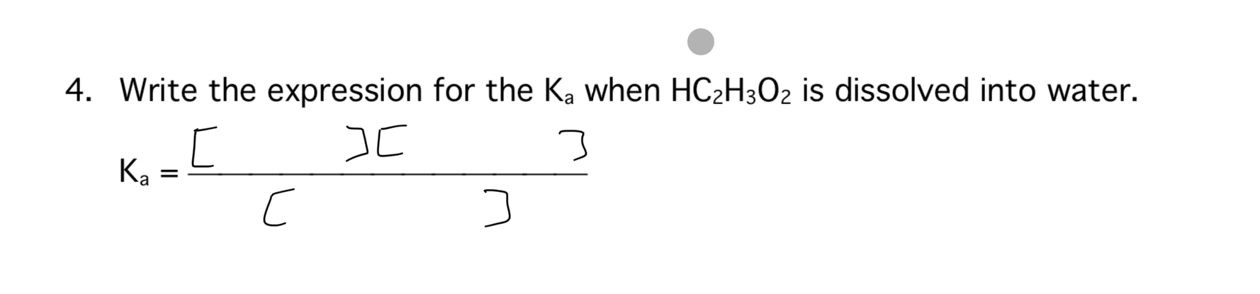 ka of h2o