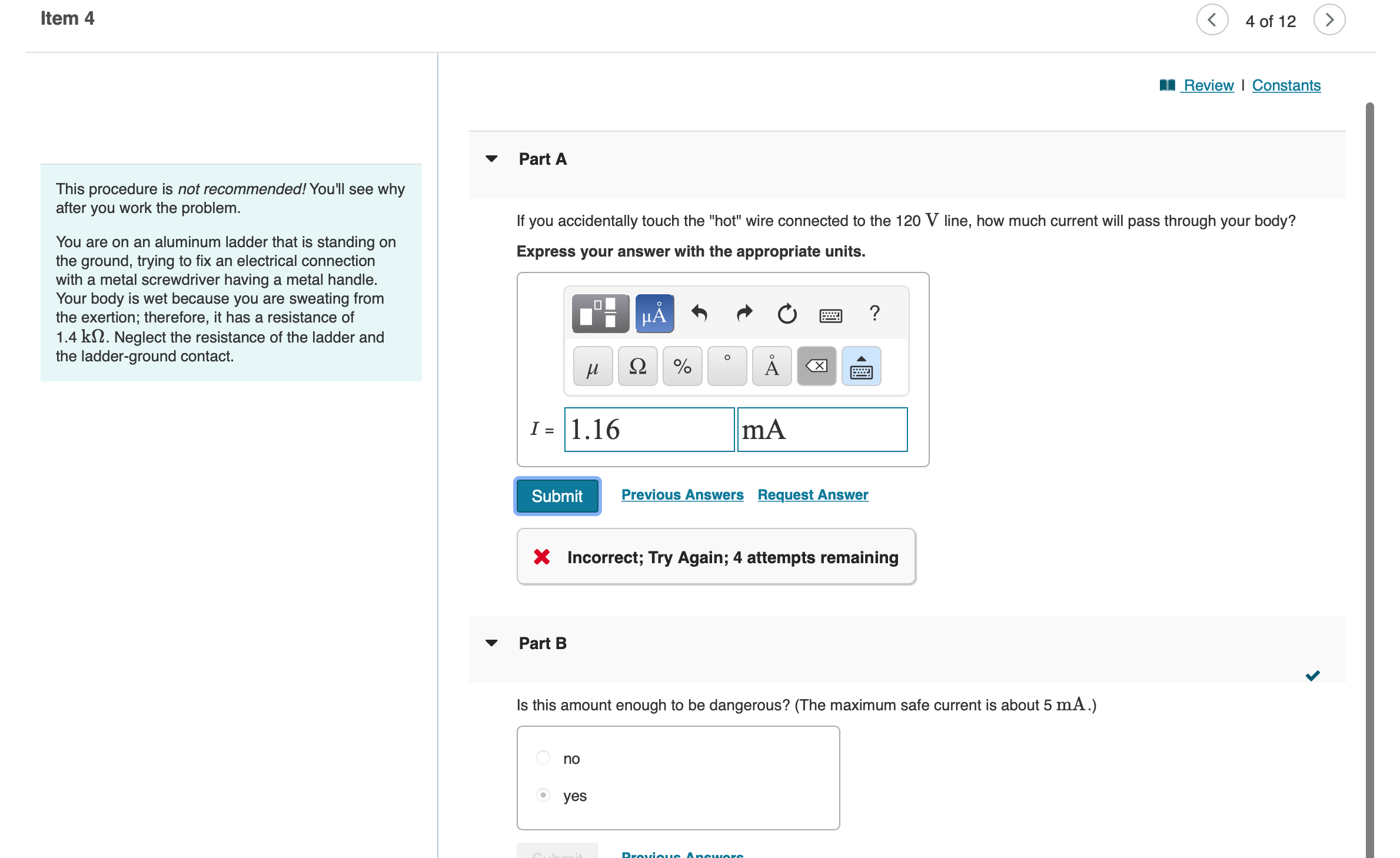 Item 4This procedure is not recommended! You'll see | Chegg.com