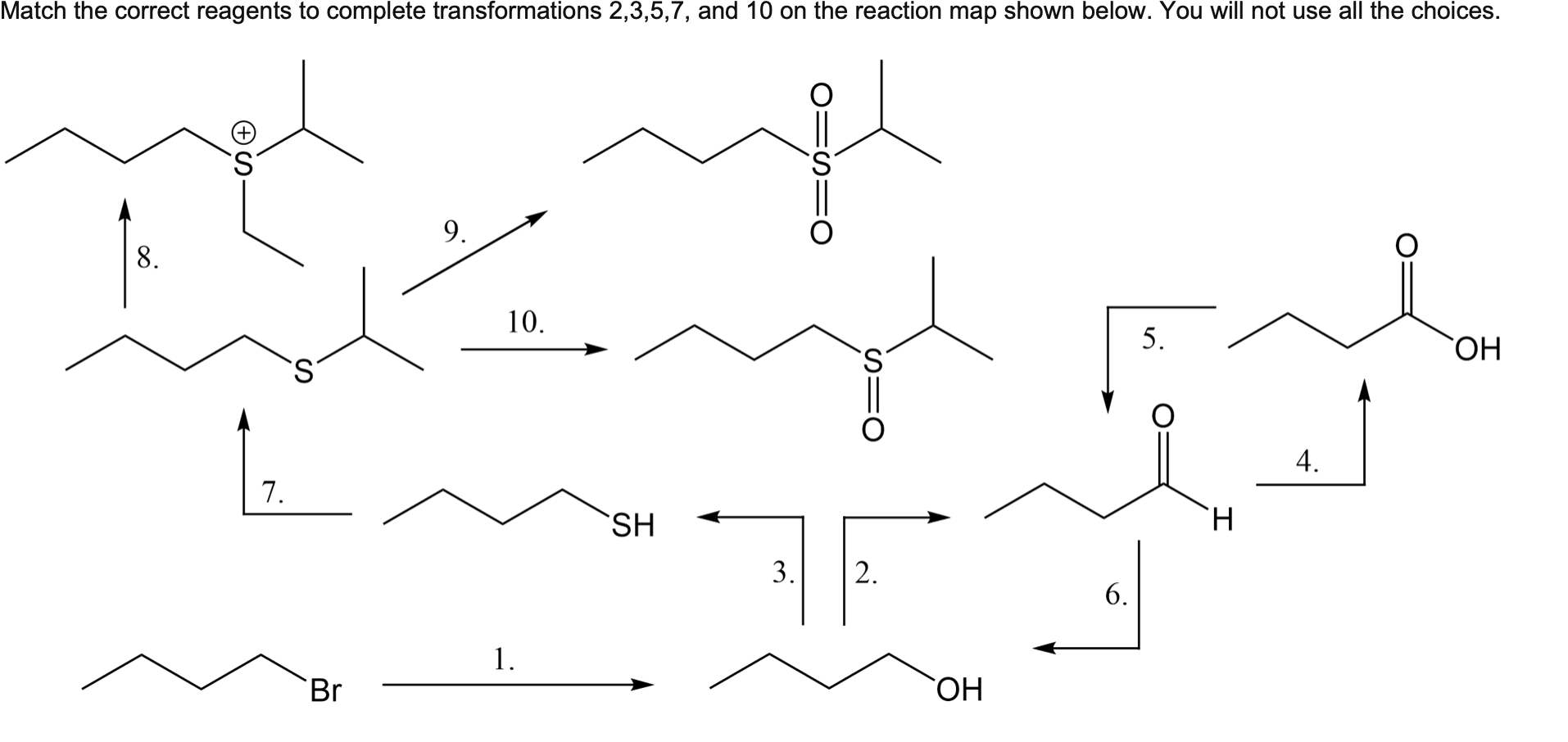 Match the correct reagents to complete | Chegg.com