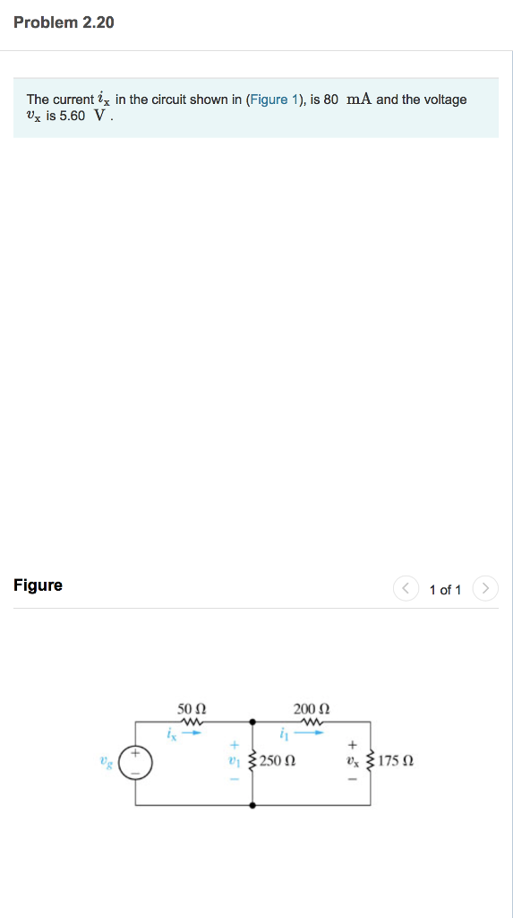Solved Problem 2.20 The current i in the circuit shown in | Chegg.com