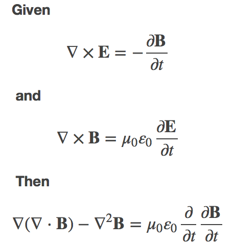 Solved Given VX E = дВ дt and ДЕ VxB = Bo€о : дt Then д дВ | Chegg.com