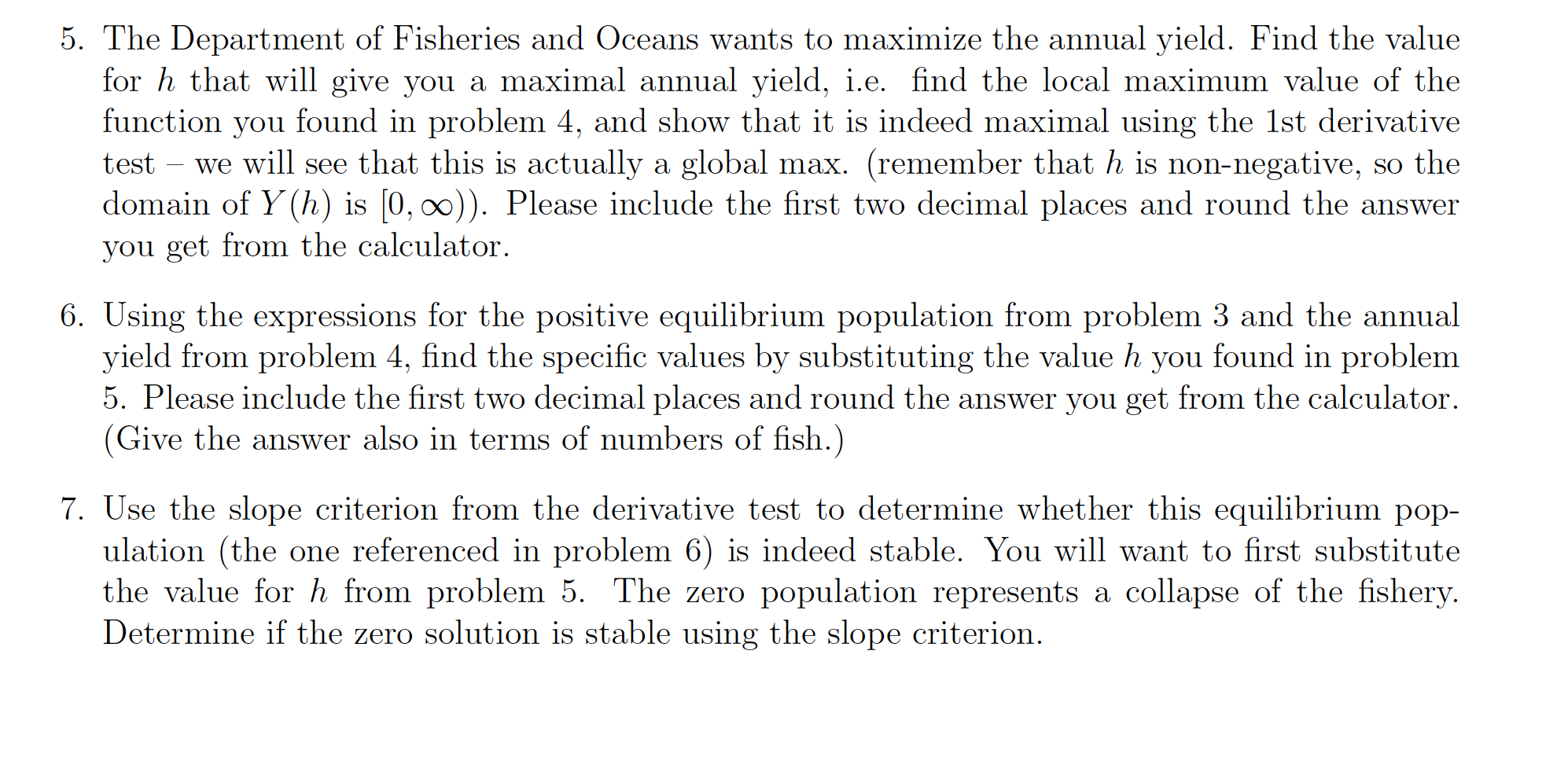 Solved Suppose that the cod population off the eastern coast | Chegg.com