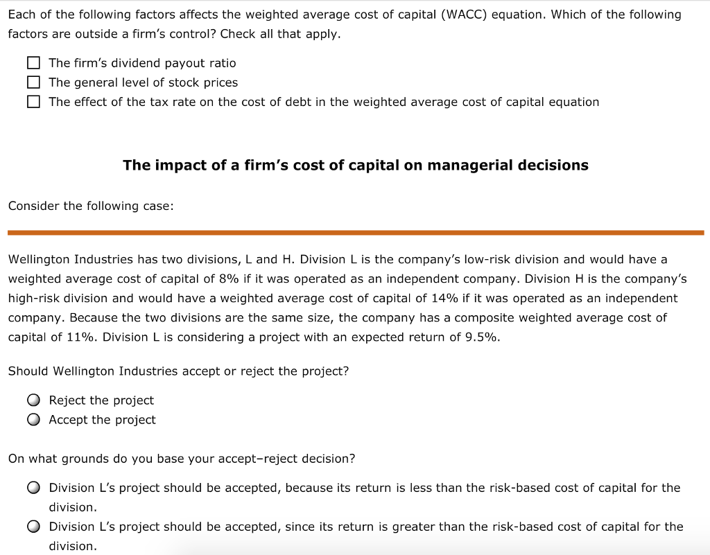 Which Of The Following Factors Affects The Working Capital Requirement Of A Business Unit