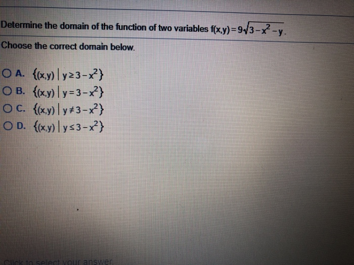 Solved Determine the domain of the function of two variables | Chegg.com