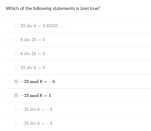 Solved Which of the following statements is (are) true? 23 | Chegg.com