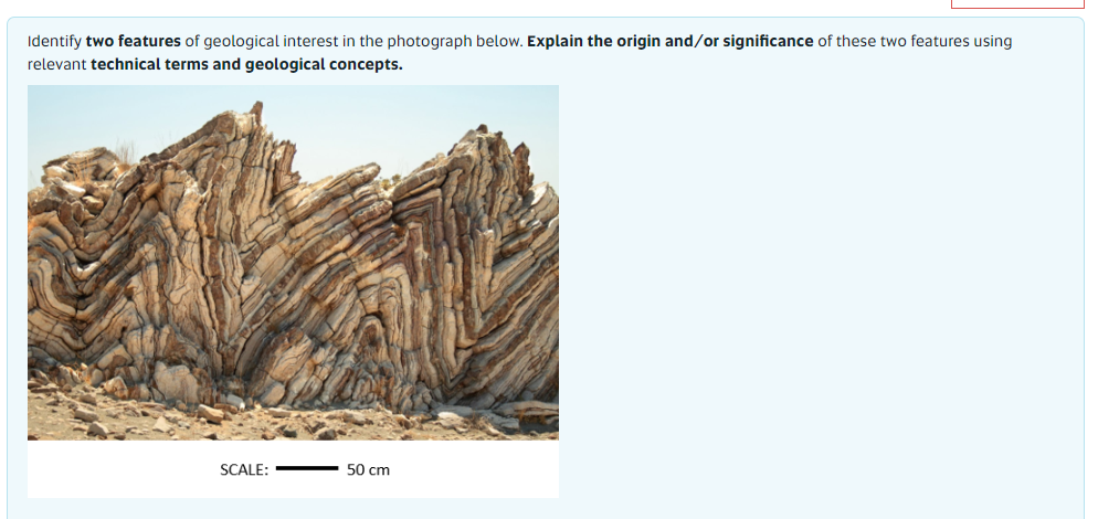 Solved Identify Two Features Of Geological Interest In The | Chegg.com