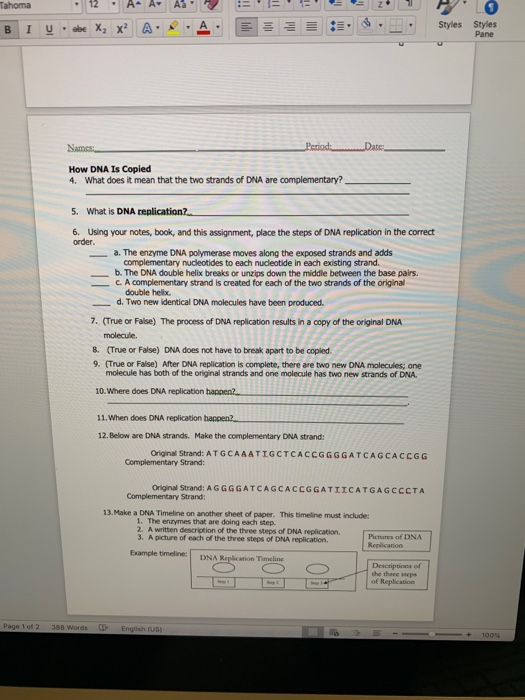 Dna Replication Practice Worksheet Answers - Worksheet List