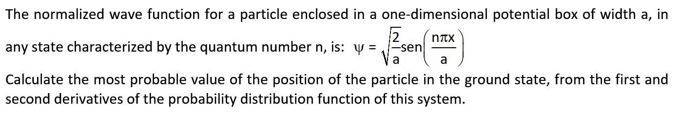 Solved The normalized wave function for a particle enclosed | Chegg.com