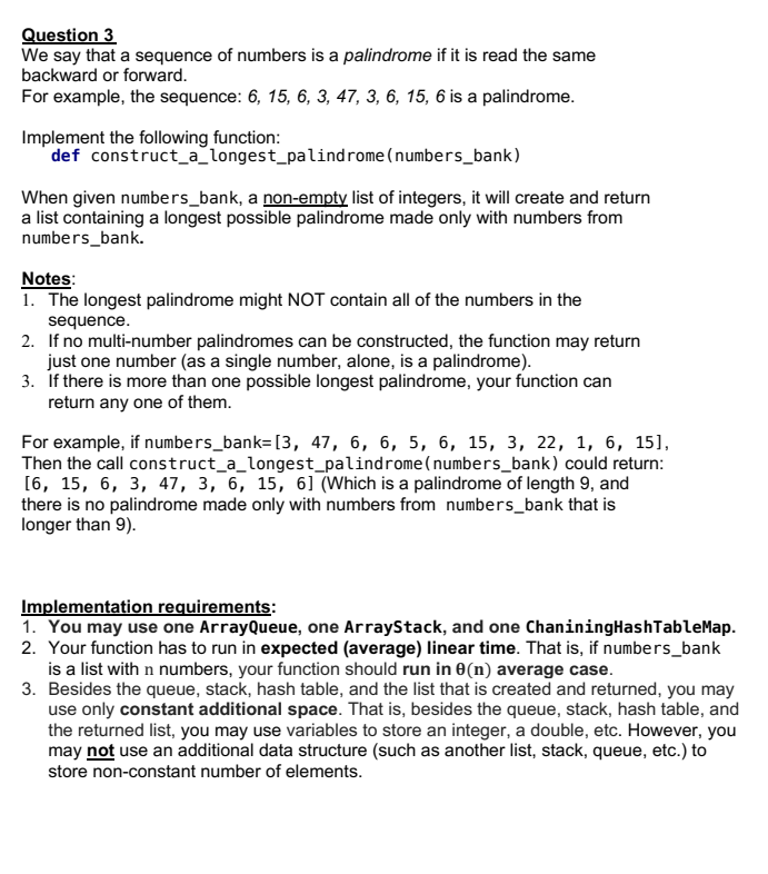 Solved Question 3 We say that a sequence of numbers is a | Chegg.com