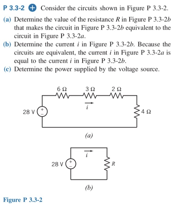 Solved P 3.3-2 Consider the circuits shown in Figure P | Chegg.com